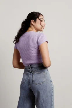 Tobi See Through You Crop Top - Yellow