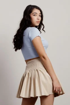 Tobi See Through You Crop Top - Yellow