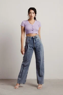Tobi See Through You Crop Top - Yellow