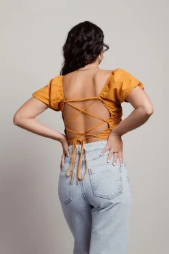 Tobi See You There Crop Top - Blue