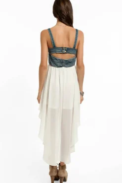 Tobi Selena Denim Bustier Mini Dress - Black