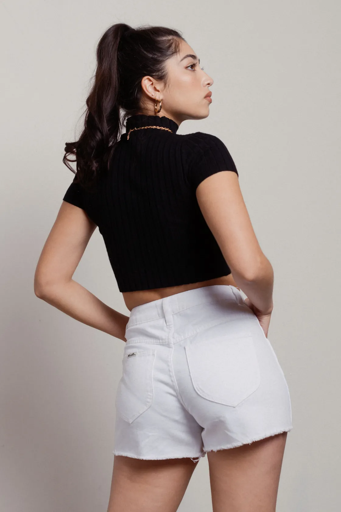 Tobi Selma Crop Top - Mocha