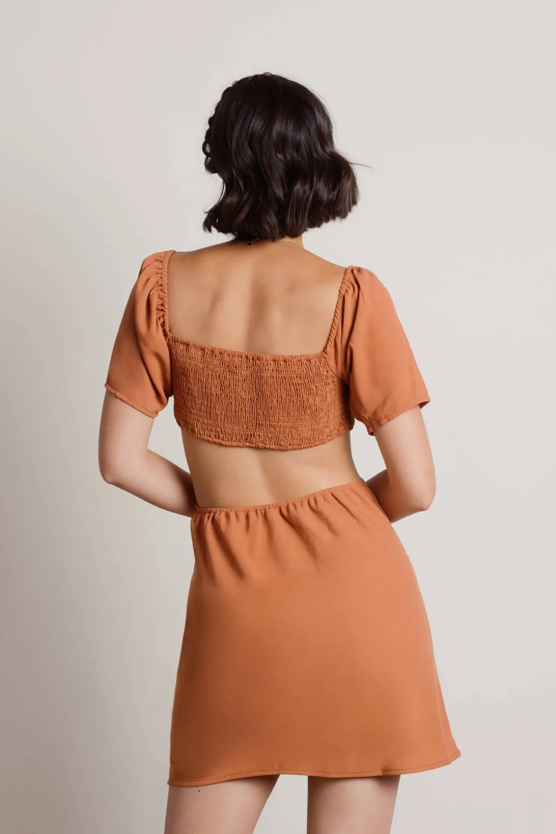 Tobi Serasa Cutout Skater Mini Dress -