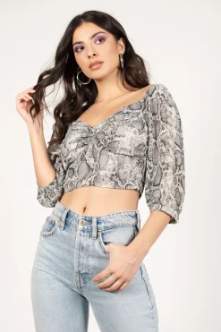 Tobi Shall We Snake Print Blouse -