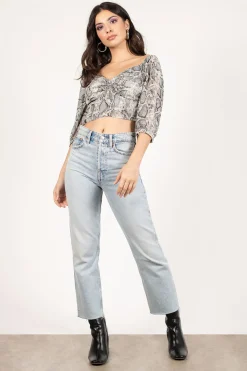 Tobi Shall We Snake Print Blouse -