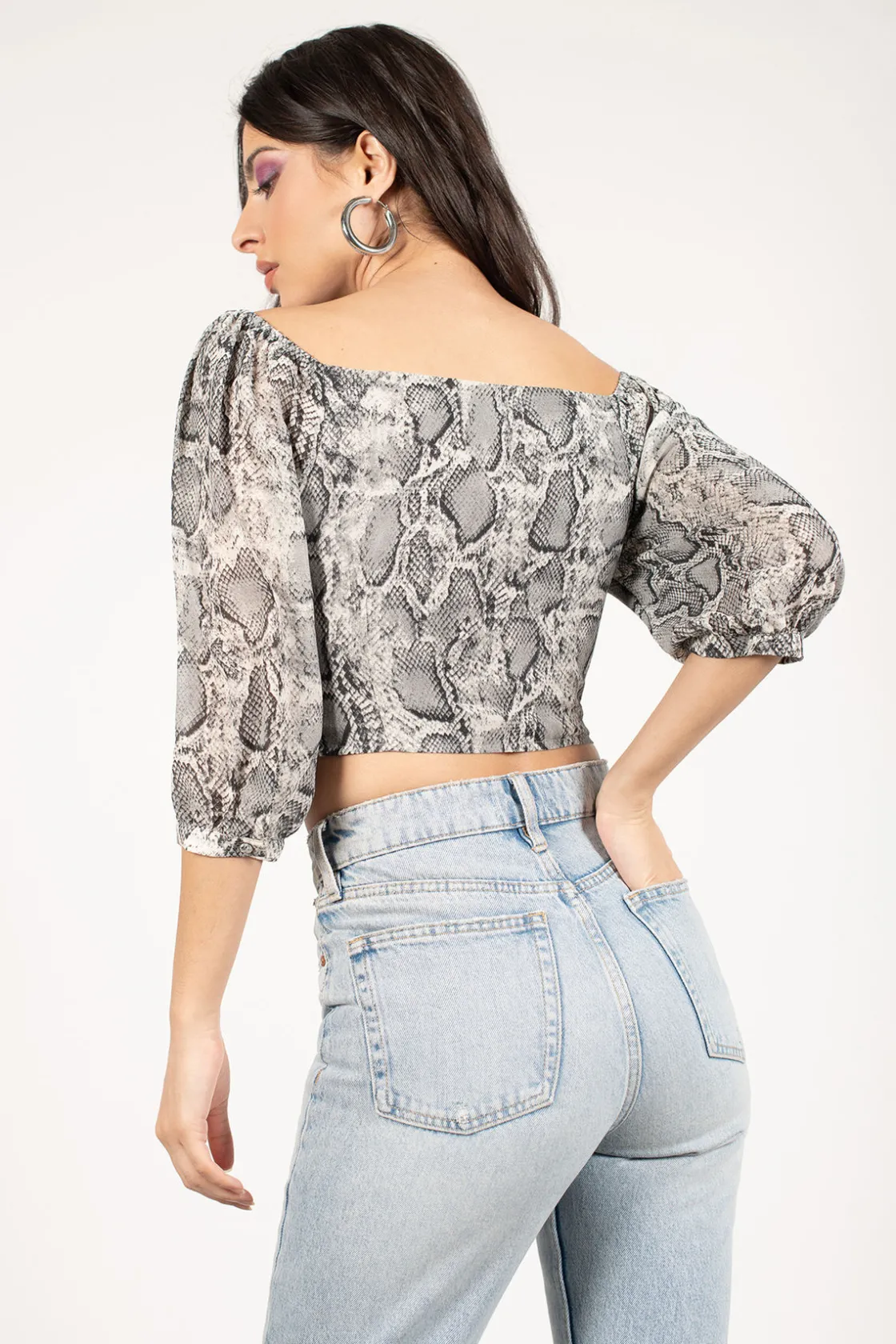 Tobi Shall We Snake Print Blouse -