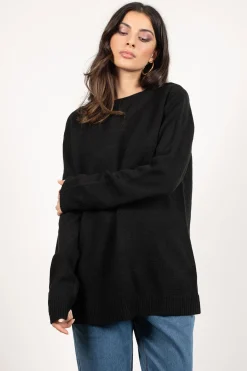 Tobi Shallow Waters Lace Up Sweater -