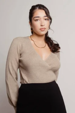 Tobi Sheila Deep V Sweater - Black