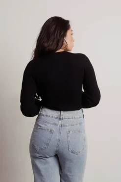 Tobi Sheila Deep V Sweater - Black