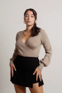 Tobi Sheila Deep V Sweater - Black