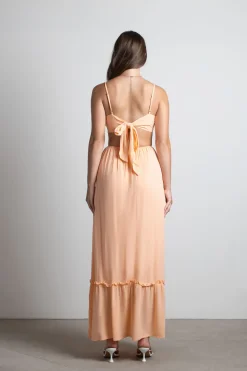 Tobi Sherbert Summer Cutout Tiered Maxi Dress -