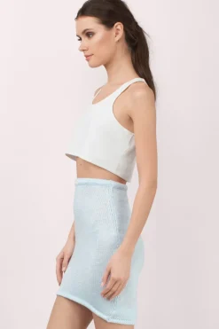 Tobi Show Me The Way High Waist Mini Skirt - Navy