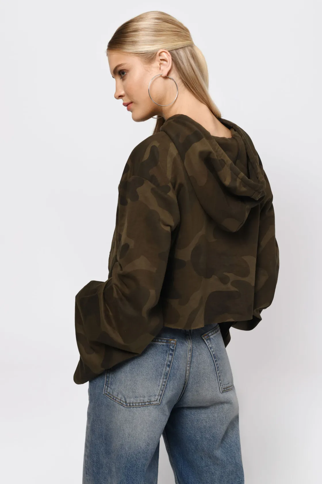 Tobi Show Off Camouflage Print Hoodie -