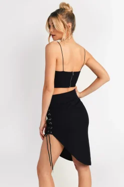 Tobi Show Off Lace Up Skirt -