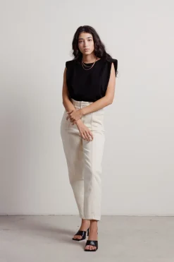 Tobi Shrug It Off Padded Shoulder Blouse