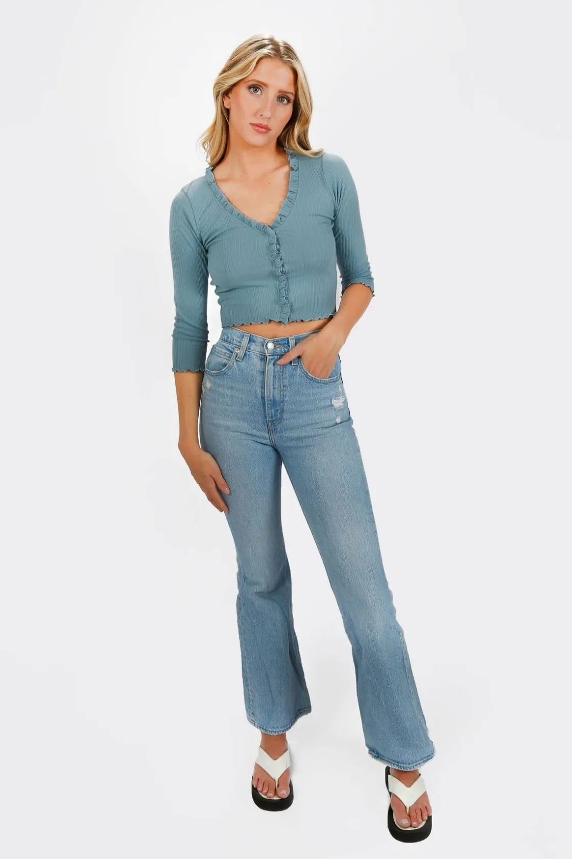Tobi Silmeria Ribbed Cardigan -