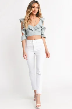 Tobi Simone Crop Top - Mint