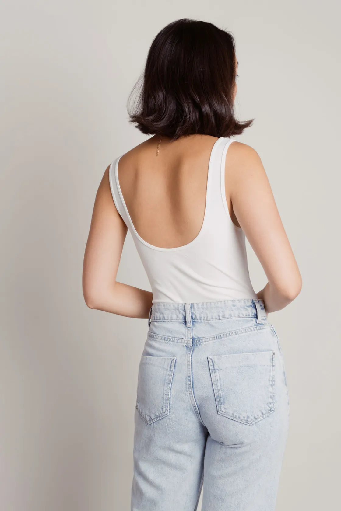 Tobi Simple Things Tank Bodysuit - Ivory