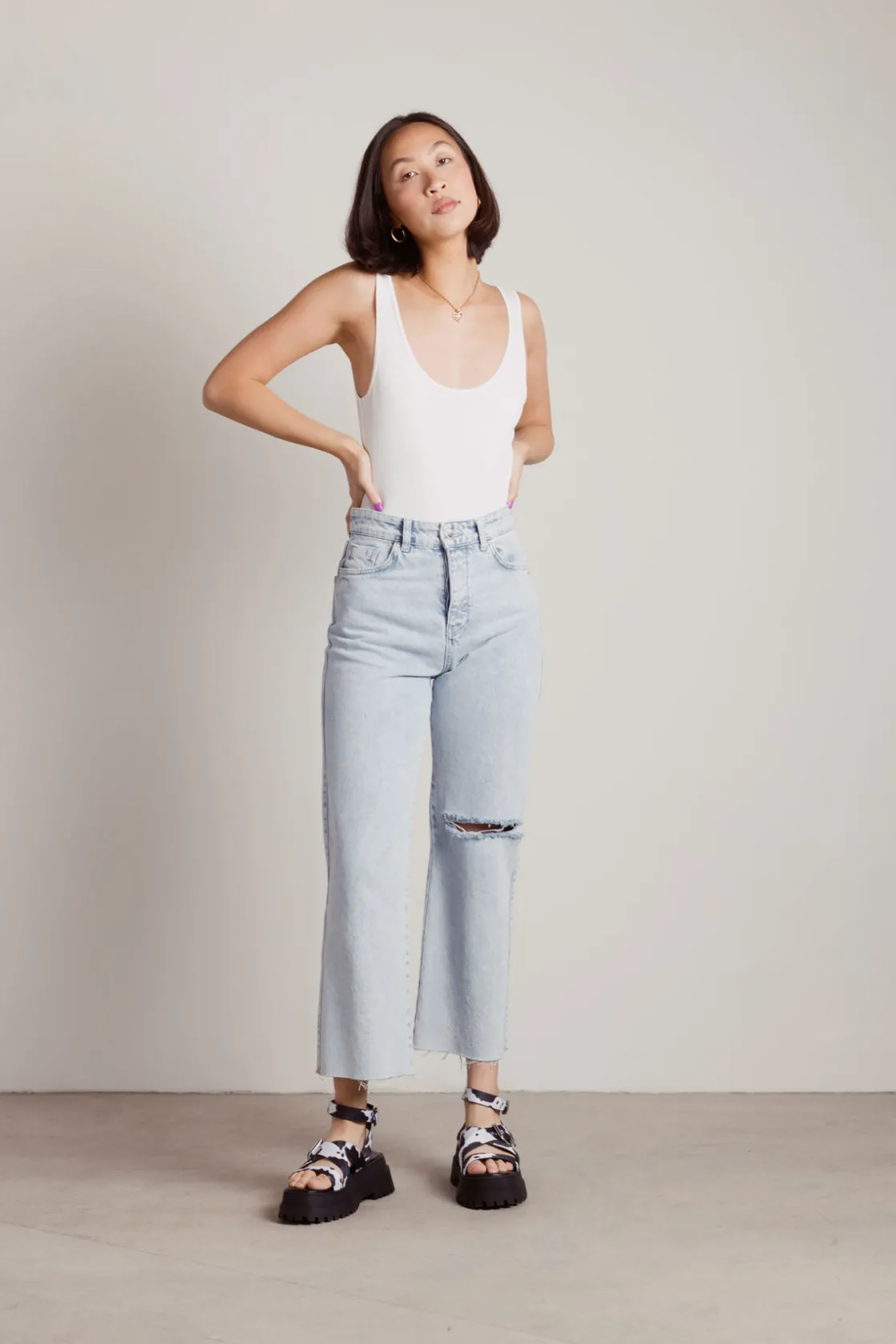 Tobi Simple Things Tank Bodysuit - Ivory
