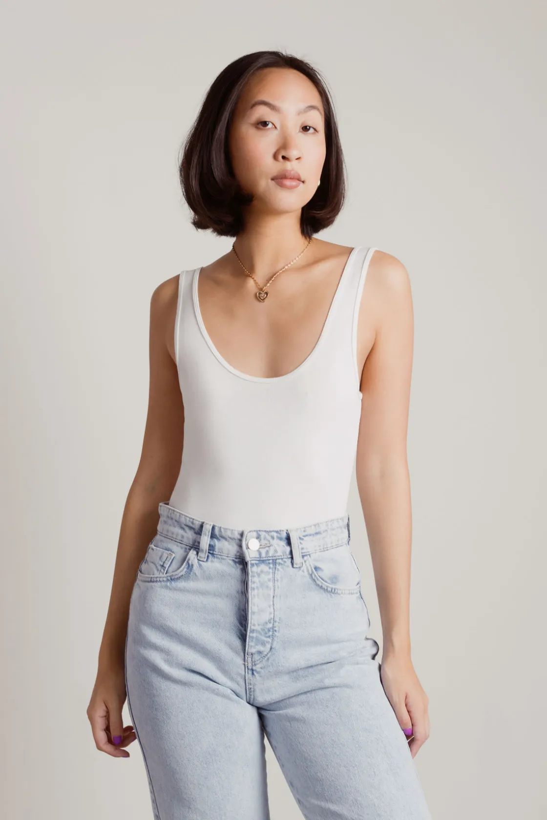 Tobi Simple Things Tank Bodysuit - Ivory