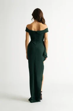 Tobi Skye Off The Shoulder High Slit Maxi Dress -