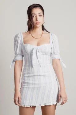 Tobi Skylar Stripe Sweetheart Mini Dress -