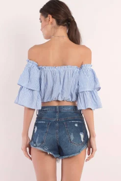 Tobi Sleeve It To Me Off The Shoulder Blouse -