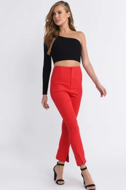Tobi Slit Down High Waist Pants -