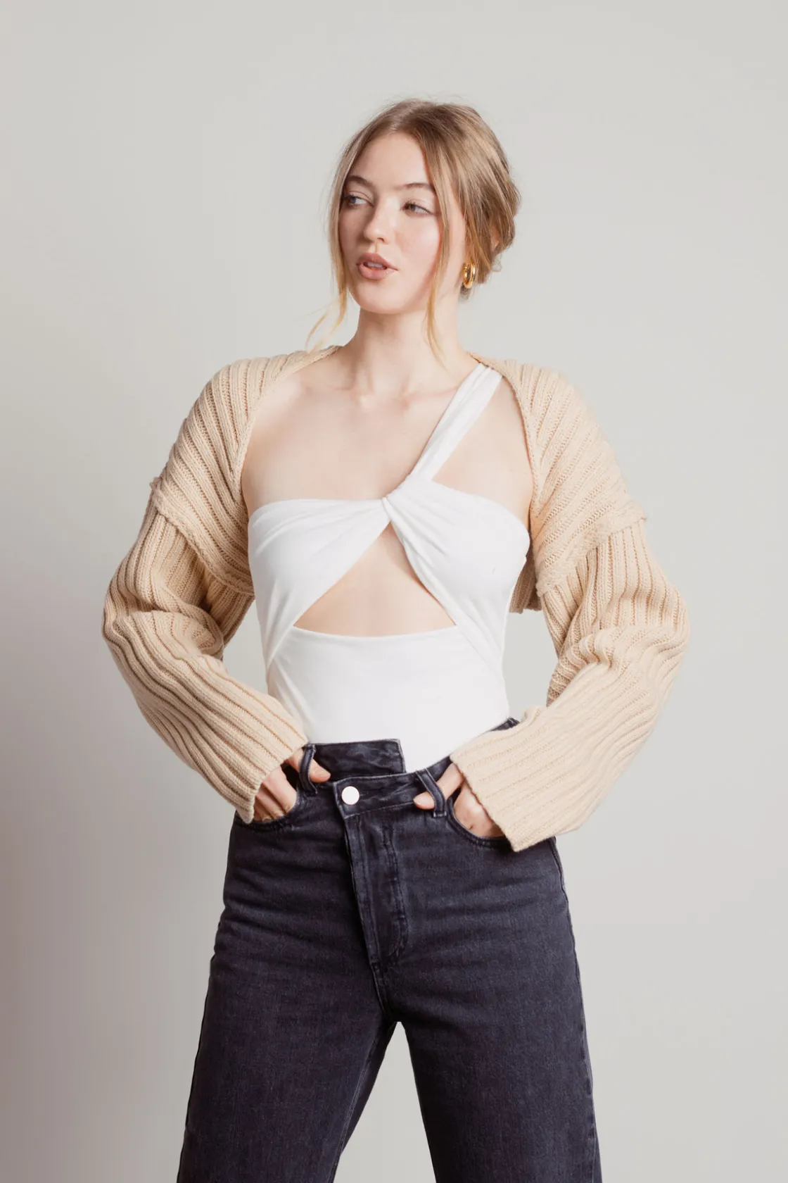 Tobi Slouch Off Knit Cardigan -