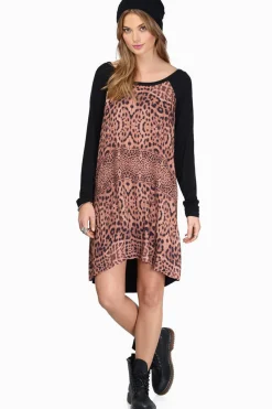 Tobi Somedays Lovin Amur Leopard Print Shift Mini Dress -