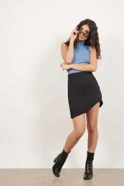 Tobi Something Different Surplice Mini Skirt -