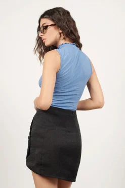 Tobi Something Different Surplice Mini Skirt -