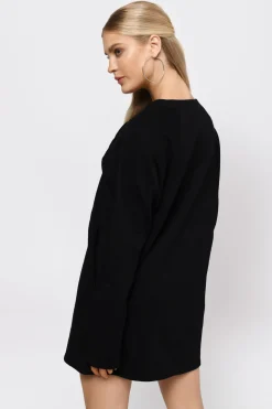 Tobi Sophia Lace Up Mini Dress - Black