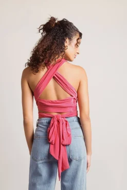 Tobi Spring Rain Crop Top - Black