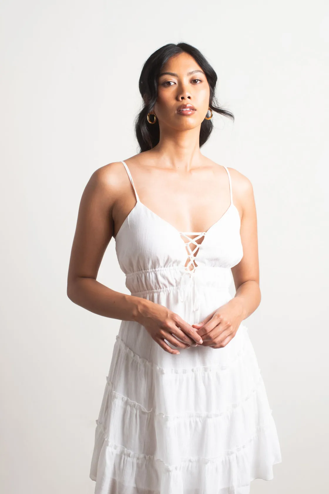 Tobi Stacey Tiered Skater Mini Dress -