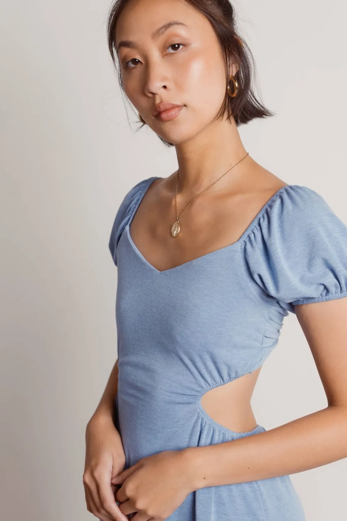 Tobi Stacie Open Back A-Line Mini Dress -