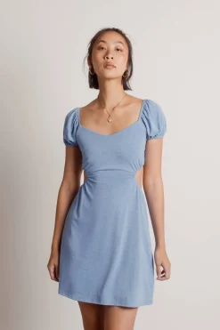 Tobi Stacie Open Back A-Line Mini Dress -