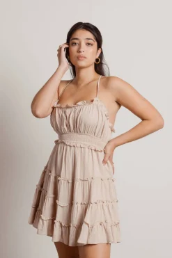 Tobi Stargazer Tiered Skater Mini Dress -