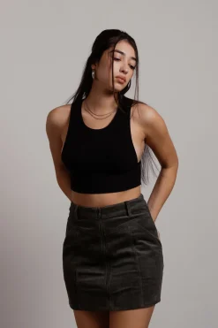 Tobi Stay Low Key Corduroy Mini Skirt -