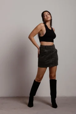 Tobi Stay Low Key Corduroy Mini Skirt -