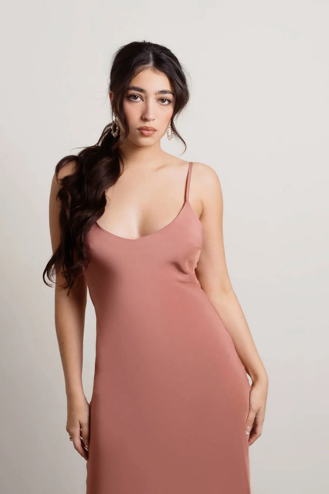 Tobi Stay With Me Stone Blue Midi Dress