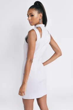 Tobi Step By Step Choker Bodycon Mini Dress - Mauve