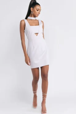 Tobi Step By Step Choker Bodycon Mini Dress - Mauve