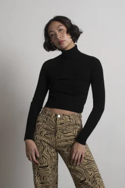 Tobi Stick Around Turtleneck Sweater - Dark Red
