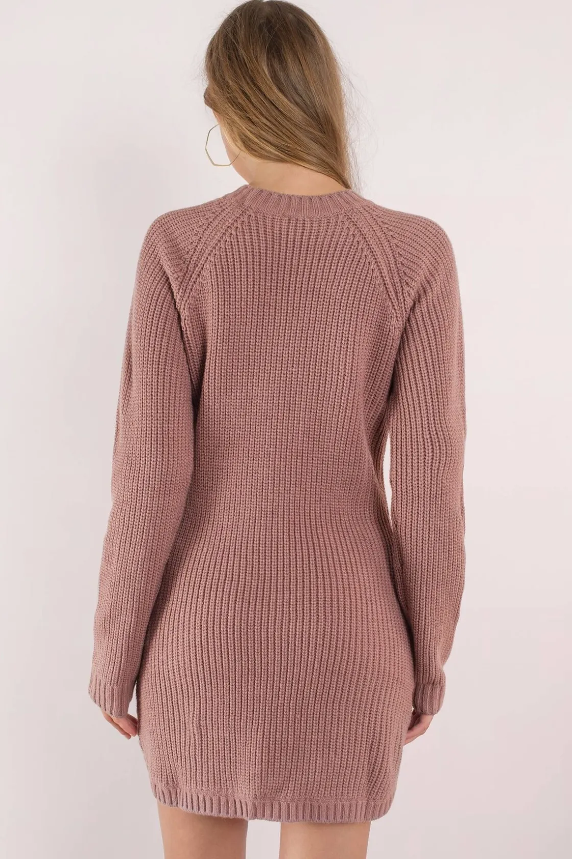 Tobi Stone Cold Knit Sweater Mini Dress -