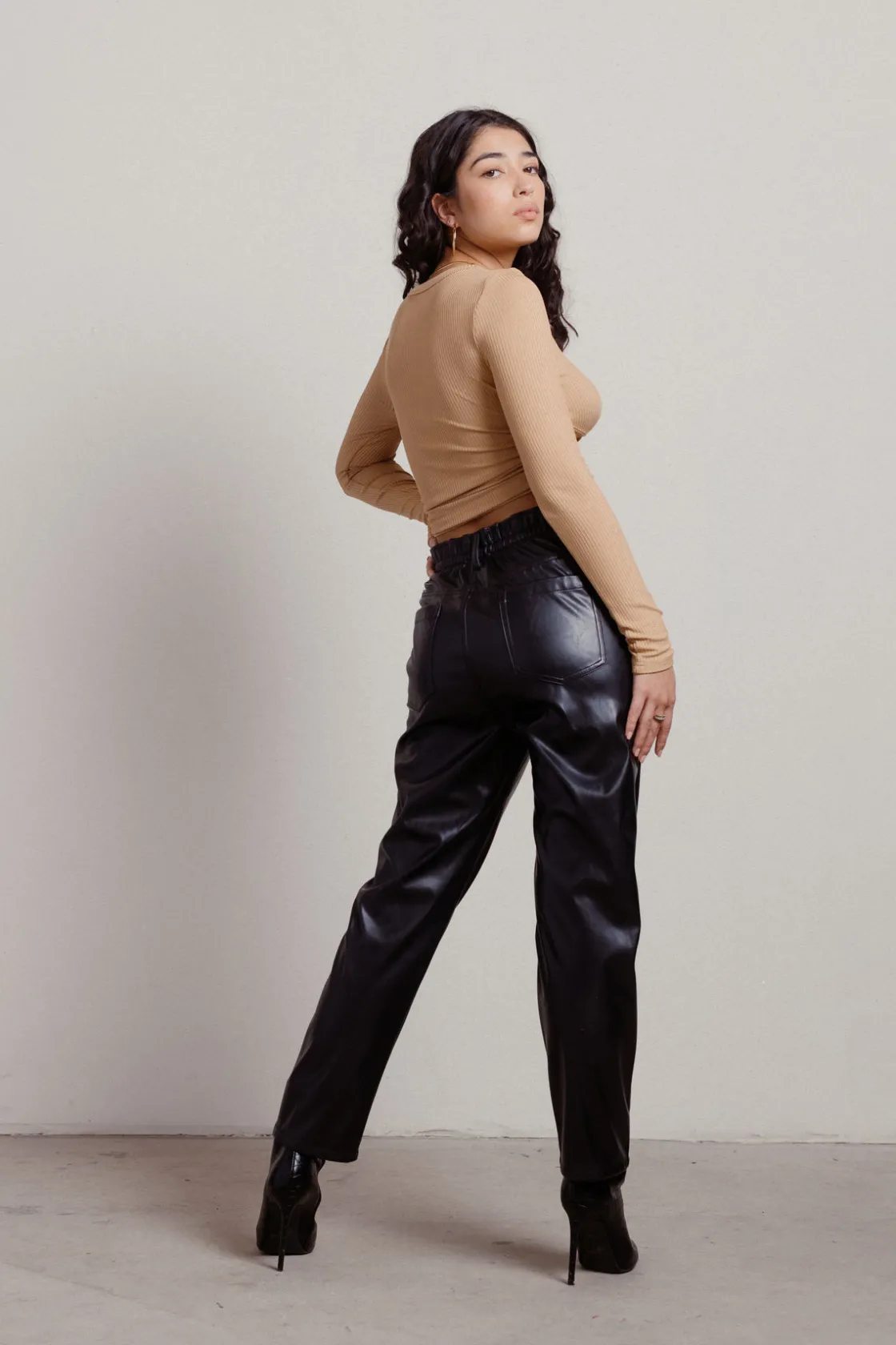 Tobi Straight Up Pleather Pants -