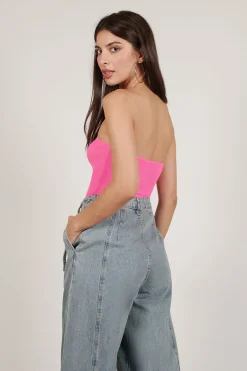 Tobi Strawberry Champagne Strapless Bodysuit -
