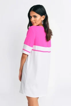 Tobi Stripe Me Zip Back Shift Mini Dress -