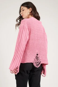 Tobi Sugar Coated Distressed Sweater -