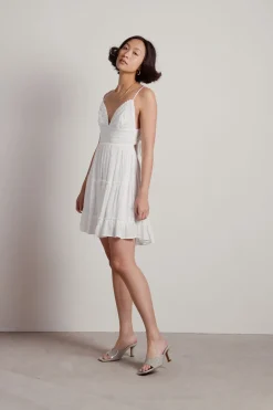 Tobi Summer Breeze Lace Skater Mini Dress -